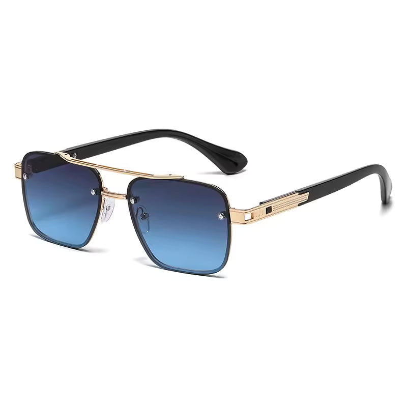 Gradient Aviator Sunglasses with Double Bridge Detail and UV400 Protection for Classic Summer Style | Koossa