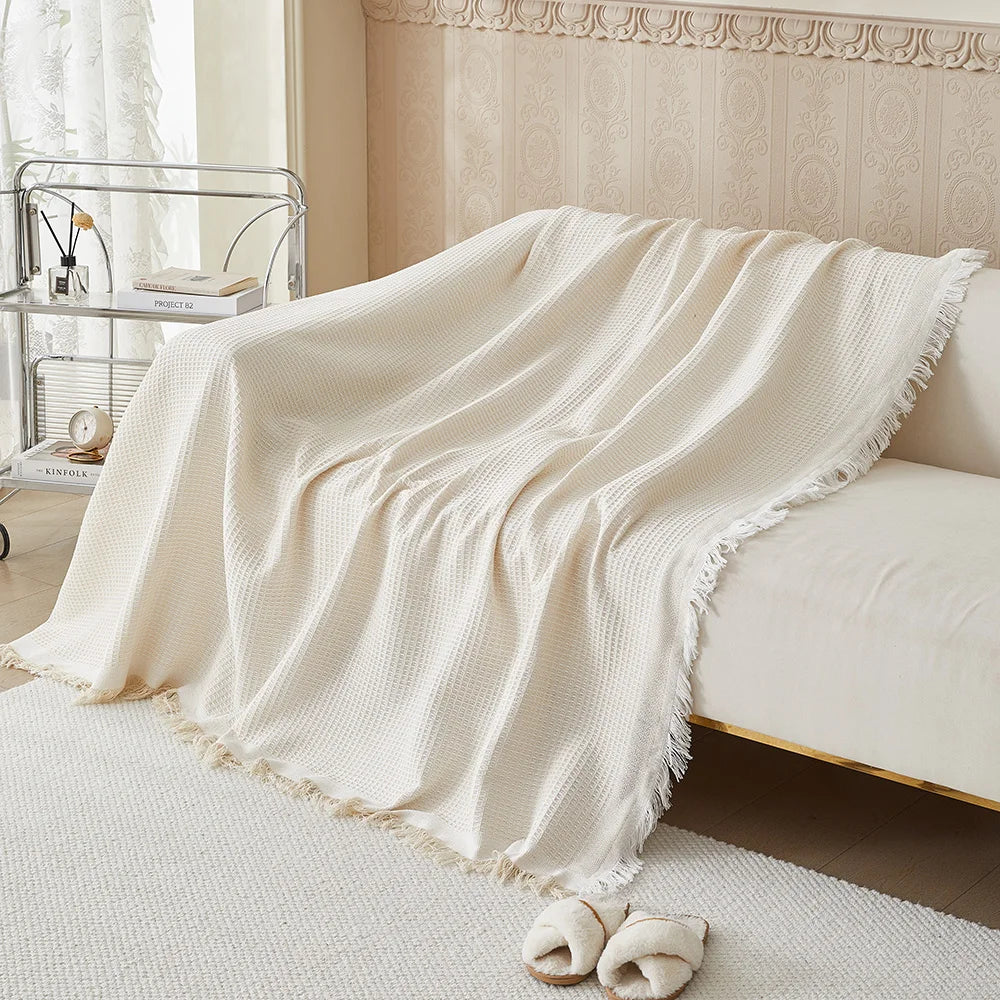 Housse de Canapé en Coton Respirant Antidérapant Style Scandinave Protection Textile Lavable pour Salon | Koossa