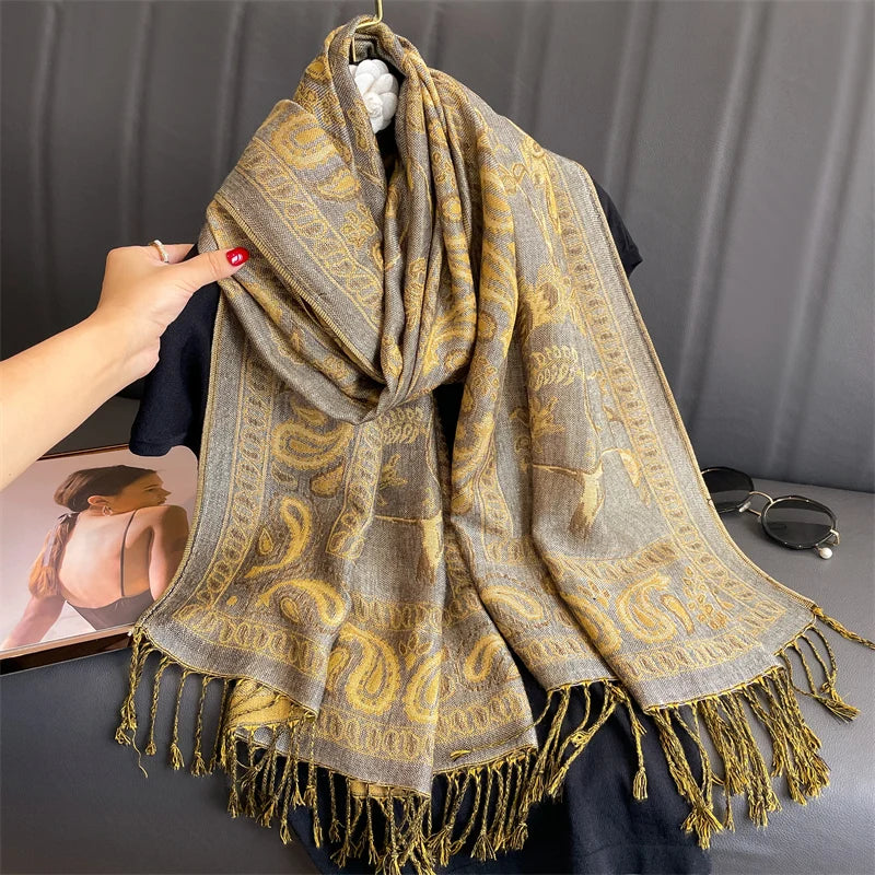 Soft Cotton Blend Wrap Scarf for Women – Lightweight Oversized Shawl for Fall & Winter – Solid Color Pashmina Accessory | Lonoma