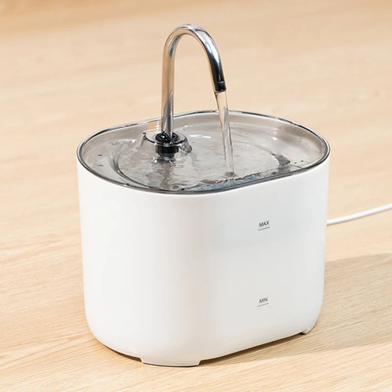 Automatic Pet Water Fountain with Stainless Steel Faucet for Cats and Dogs 2.2L Capacity Quiet Pump | Lonoma