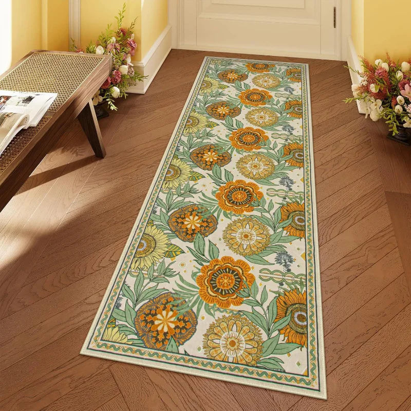 Pink Hallway Runner Rug Non-Slip Entryway Floor Mat Geometric Design Long Narrow Carpet for Corridors Stairs Kitchen | Lonoma