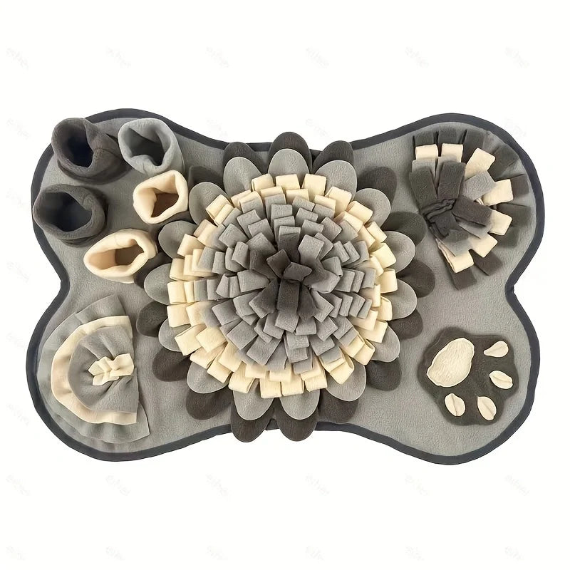 Dog Snuffle Mat Slow Feeder Puzzle Toy Interactive Feeding Washable Foraging Training 64cm | Koossa