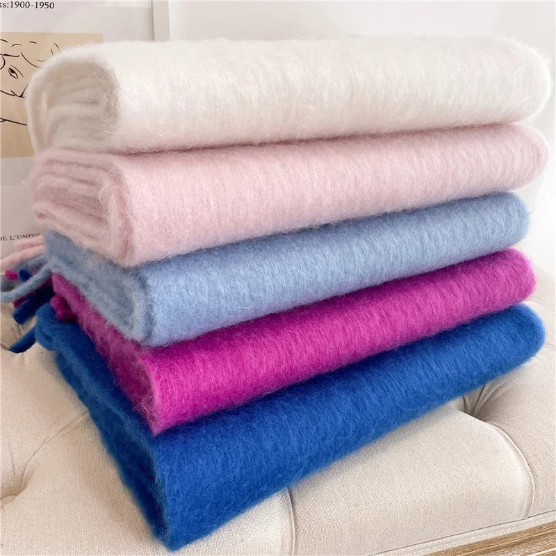 Oversized Tassel Wrap Shawl for Women – Soft Viscose Blend Blanket Scarf 94 x 15 Inches for Cold Weather | Lonoma