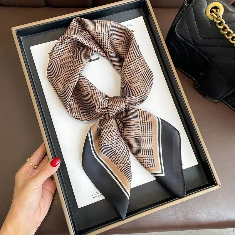 Square Satin Scarf 27.5 Inch Equestrian Print Headwrap Neck Tie Hairband for Women Four Season Versatile Accessory | Lonoma