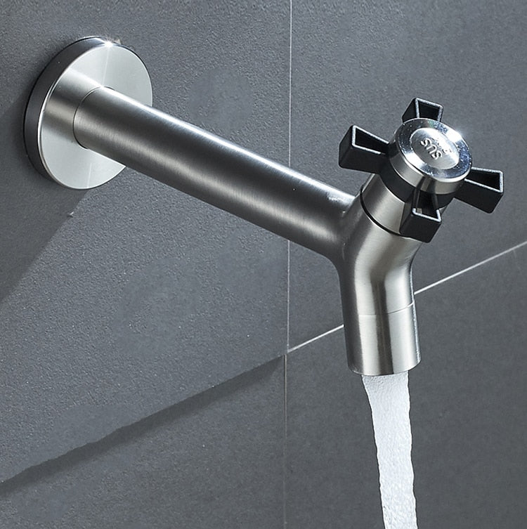 Wall-Mount Outdoor Faucet with Brass Valve Core – Cold Water Spigot for Garden, Patio & Yard | Lonoma