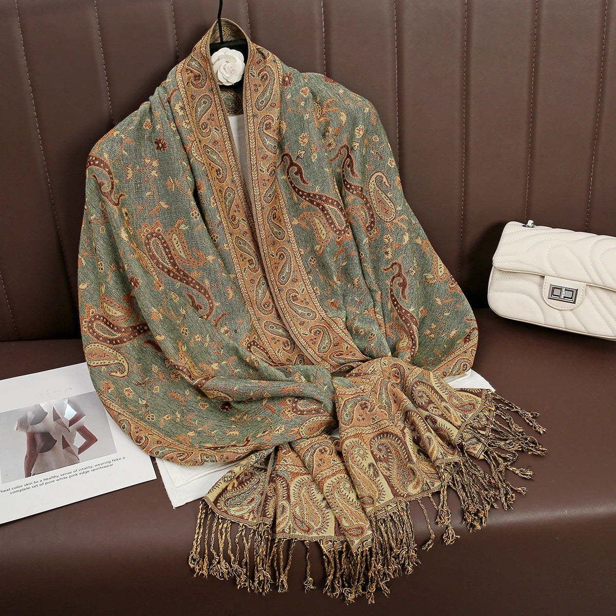 Soft Cotton Blend Wrap Scarf for Women – Lightweight Oversized Shawl for Fall & Winter – Solid Color Pashmina Accessory | Lonoma