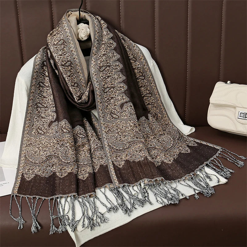 Soft Cotton Blend Wrap Scarf for Women – Lightweight Oversized Shawl for Fall & Winter – Solid Color Pashmina Accessory | Lonoma