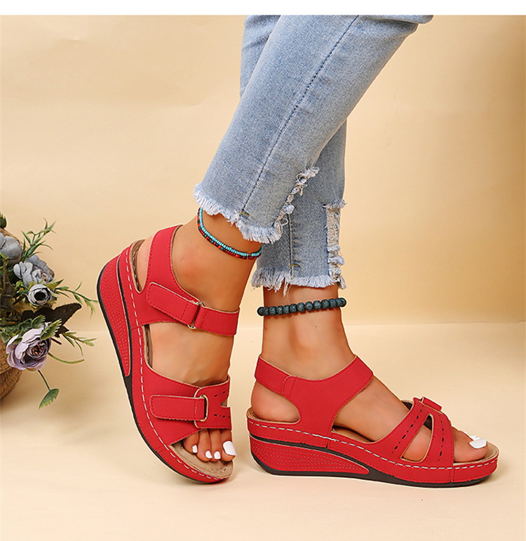 Women's Wedge Sandals with Adjustable Straps — Comfortable Warm-Weather Footwear for Everyday Elegance | Koossa