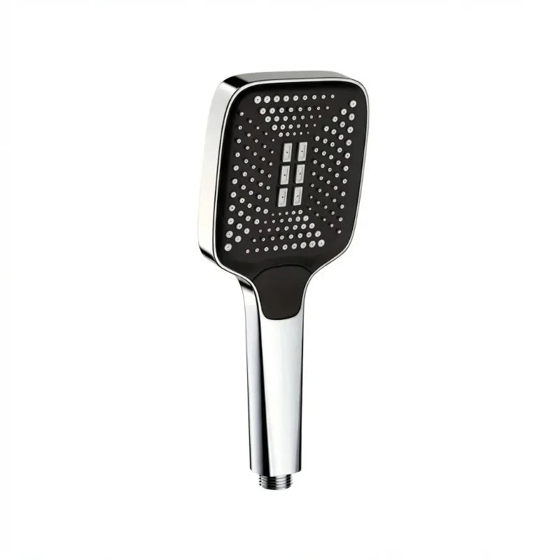 Handheld Shower Head with 3 Spray Modes & High Water Pressure – ABS Square Rainfall Showerhead with Gold Finish for Bathroom | Lonoma