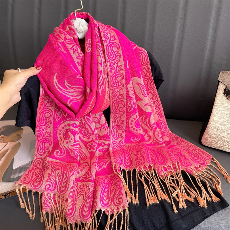 Soft Cotton Blend Wrap Scarf for Women – Lightweight Oversized Shawl for Fall & Winter – Solid Color Pashmina Accessory | Lonoma