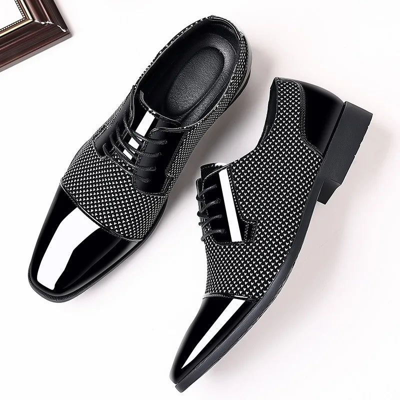 Textured Oxford Formal Shoes with Lace-Up Closure for Weddings and Smart Occasions | Koossa
