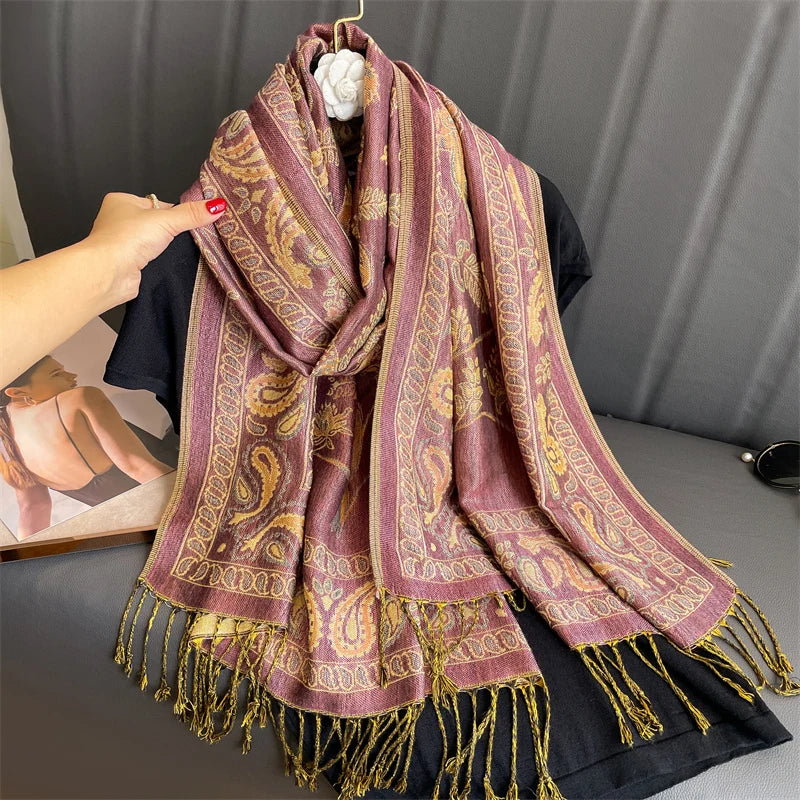 Soft Cotton Blend Wrap Scarf for Women – Lightweight Oversized Shawl for Fall & Winter – Solid Color Pashmina Accessory | Lonoma
