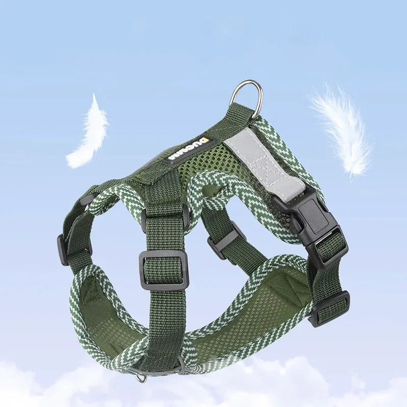 Dog Harness and Lead Set Breathable Mesh Reflective No-Pull Small Puppy Adjustable Vest | Koossa