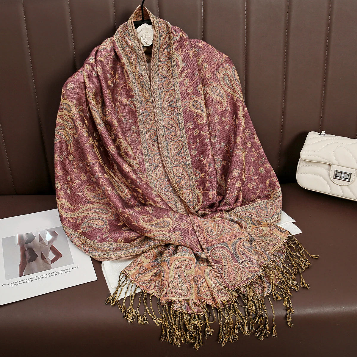 Soft Cotton Blend Wrap Scarf for Women – Lightweight Oversized Shawl for Fall & Winter – Solid Color Pashmina Accessory | Lonoma