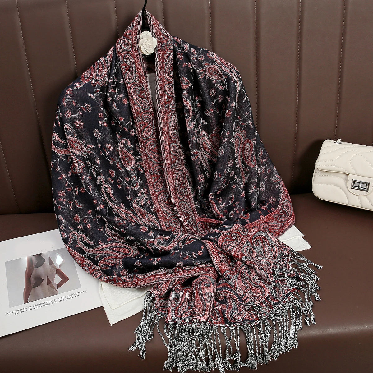 Soft Cashmere-Feel Scarf for Women – Warm Oversized Pashmina Wrap Shawl for Fall Winter Layering | Lonoma