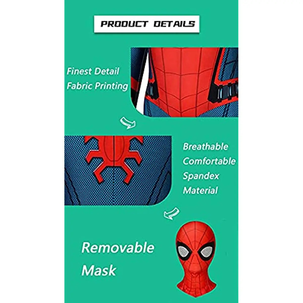 Children's Spider-Man Superhero Costume — Red & Blue Fancy Dress for Costume Parties & Halloween | Koossa