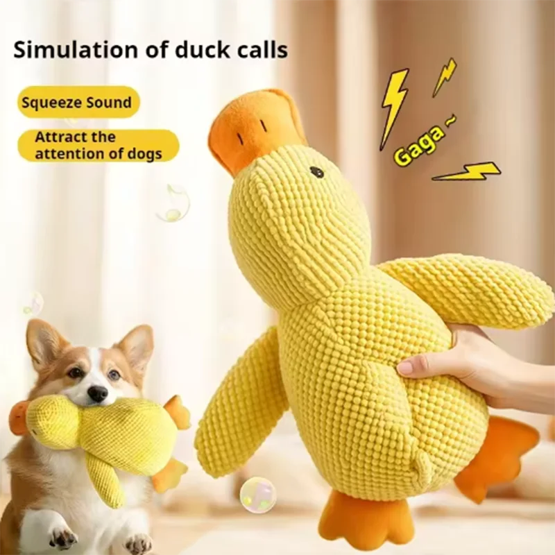 Squeaky Duck Plush Dog Toy for Interactive Play and Boredom Relief | Soft Stuffed Animal Chew Toy for Puppies and Small Dogs | Lonoma