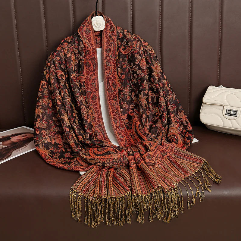 Soft Cotton Blend Wrap Scarf for Women – Lightweight Oversized Shawl for Fall & Winter – Solid Color Pashmina Accessory | Lonoma