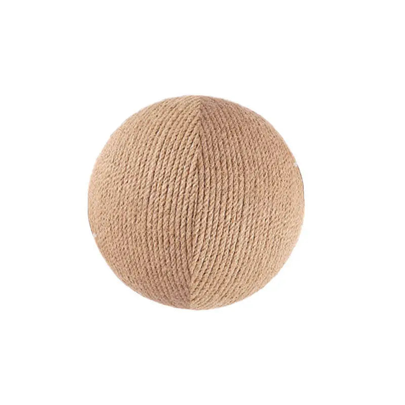 Cat Scratching Ball Sisal Rope Wood Stand 12cm or 16cm Rotating Sphere Triangle Base Indoor Claw Grinding Toy Natural Material | Koossa