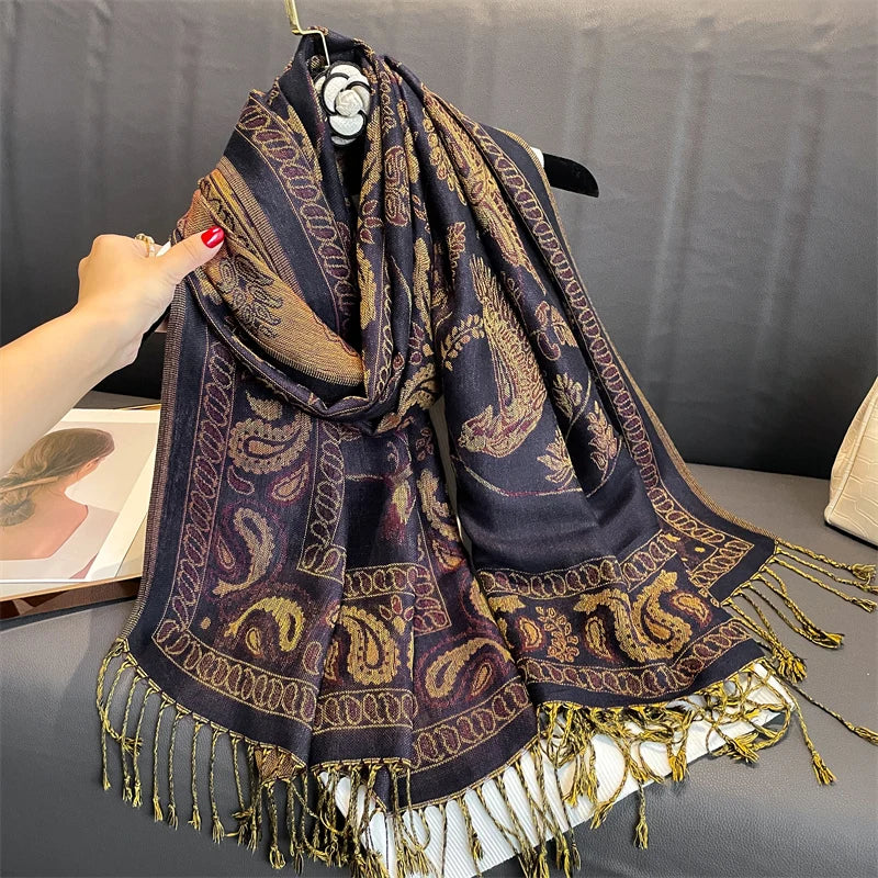 Soft Cotton Blend Wrap Scarf for Women – Lightweight Oversized Shawl for Fall & Winter – Solid Color Pashmina Accessory | Lonoma