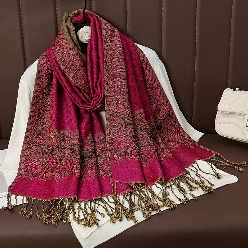 Soft Cotton Blend Wrap Scarf for Women – Lightweight Oversized Shawl for Fall & Winter – Solid Color Pashmina Accessory | Lonoma