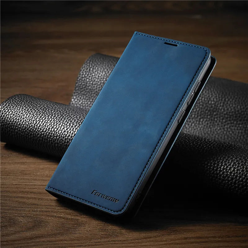 iPhone Leather Wallet Case with Magnetic Card Holder — Slim Folio Phone Case for Everyday Convenience | Koossa