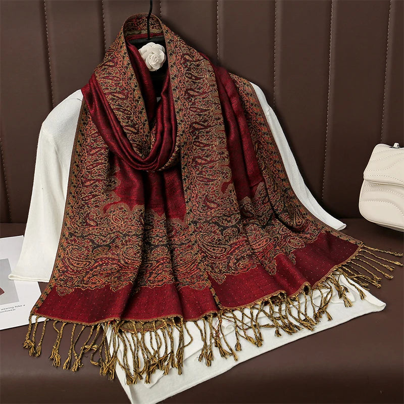 Soft Cotton Blend Wrap Scarf for Women – Lightweight Oversized Shawl for Fall & Winter – Solid Color Pashmina Accessory | Lonoma