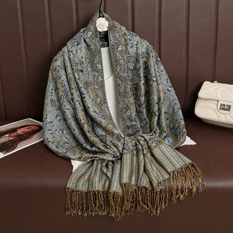 Soft Cotton Blend Wrap Scarf for Women – Lightweight Oversized Shawl for Fall & Winter – Solid Color Pashmina Accessory | Lonoma