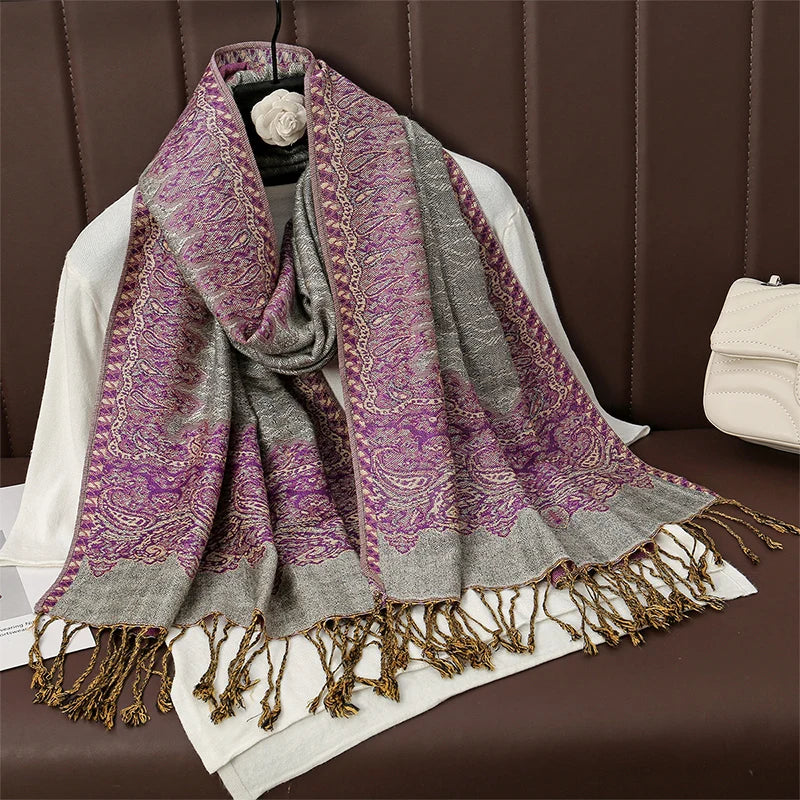 Soft Cotton Blend Wrap Scarf for Women – Lightweight Oversized Shawl for Fall & Winter – Solid Color Pashmina Accessory | Lonoma