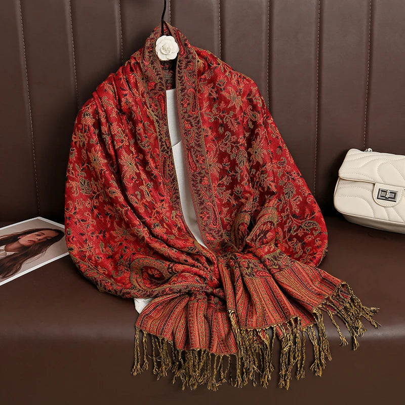 Soft Cotton Blend Wrap Scarf for Women – Lightweight Oversized Shawl for Fall & Winter – Solid Color Pashmina Accessory | Lonoma