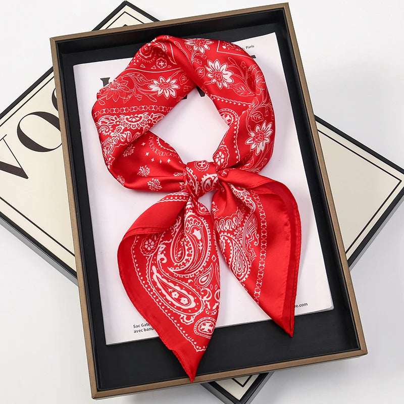 Square Satin Scarf for Women 27.5 inch Versatile Headband Hair Wrap Neck Tie Lightweight Polyester Fashion Accessory | Lonoma