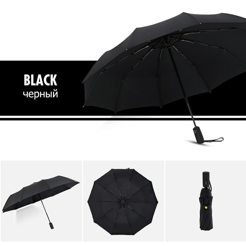 Windproof Inverted Umbrella with Auto-Open Button for Rain & Sun Protection – Reverse Close Design | Lonoma