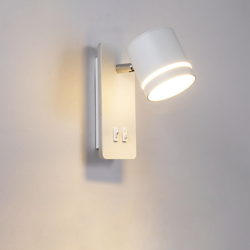 Adjustable LED Wall Sconce, Black or White Iron Hardwired Reading Light with Rotatable Arm for Bedroom, Hallway & Task Lighting | Lonoma