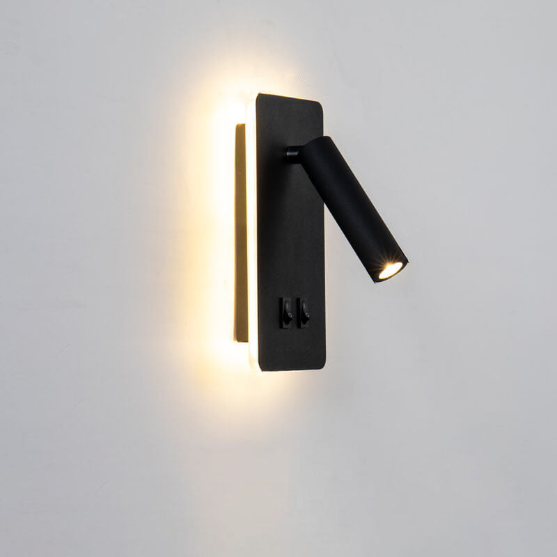 Adjustable LED Wall Sconce, Black or White Iron Hardwired Reading Light with Rotatable Arm for Bedroom, Hallway & Task Lighting | Lonoma