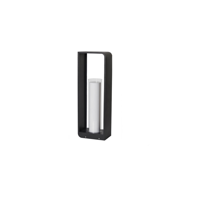 Modern Square LED Outdoor Light, Black Aluminum Garden Lamp, Warm White, Hardwired or Solar for Patio, Fence, Driveway & Yard | Lonoma