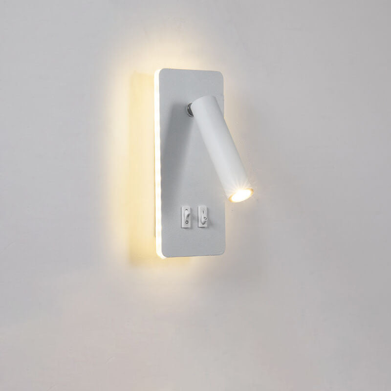 Adjustable LED Wall Sconce, Black or White Iron Hardwired Reading Light with Rotatable Arm for Bedroom, Hallway & Task Lighting | Lonoma