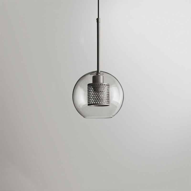 Glass Globe Pendant Light Gold or Silver Finish with LED Bulb for Kitchen Island Dining Room Bedroom Entryway Modern Hanging Ceiling Fixture | Lonoma