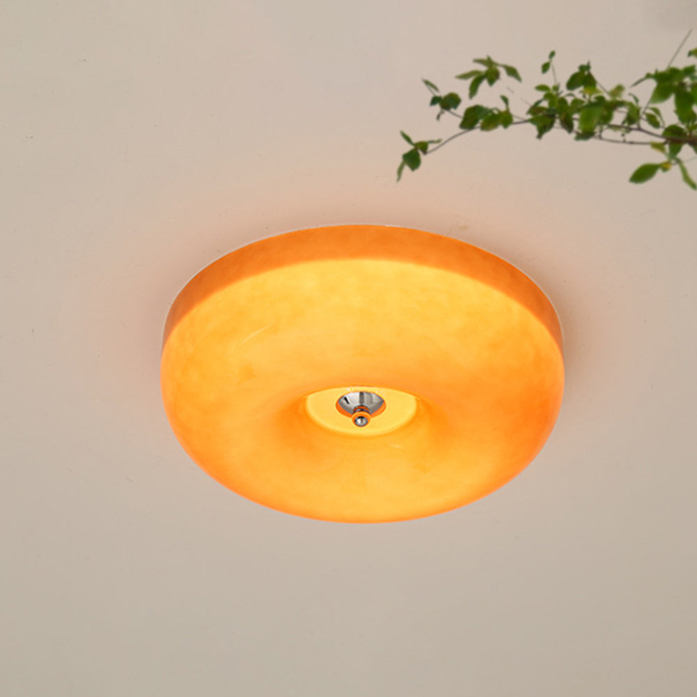 Glass Flush Mount Ceiling Light with Adjustable Color Temperature, Dimmable LED Fixture for Bedroom, Hallway, or Small Rooms | Lonoma