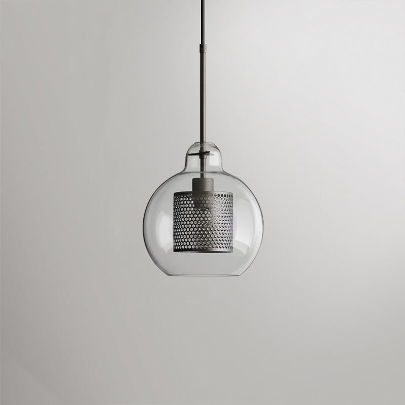 Glass Globe Pendant Light Gold or Silver Finish with LED Bulb for Kitchen Island Dining Room Bedroom Entryway Modern Hanging Ceiling Fixture | Lonoma