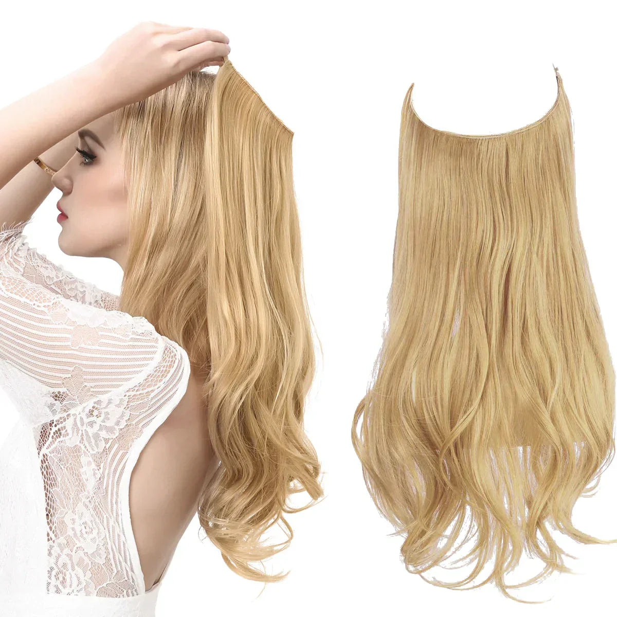 100% Human Hair Extensions, Straight, Natural Shine, Heat-Safe Hair Pieces for Added Volume and Length, Blonde Brown Red Shades | Lonoma
