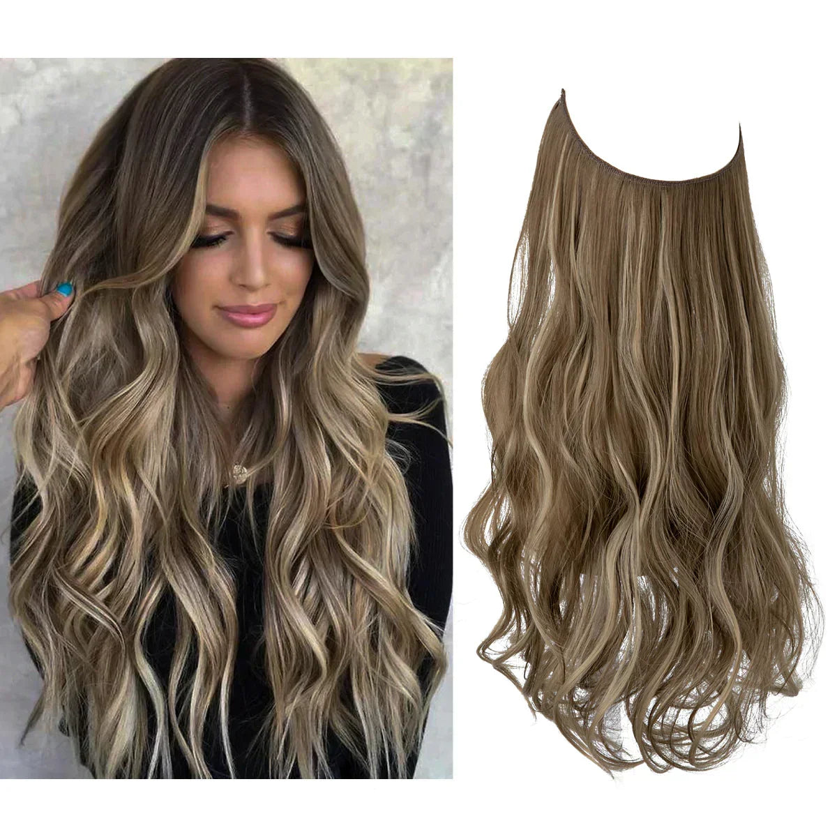 100% Human Hair Extensions, Straight, Natural Shine, Heat-Safe Hair Pieces for Added Volume and Length, Blonde Brown Red Shades | Lonoma