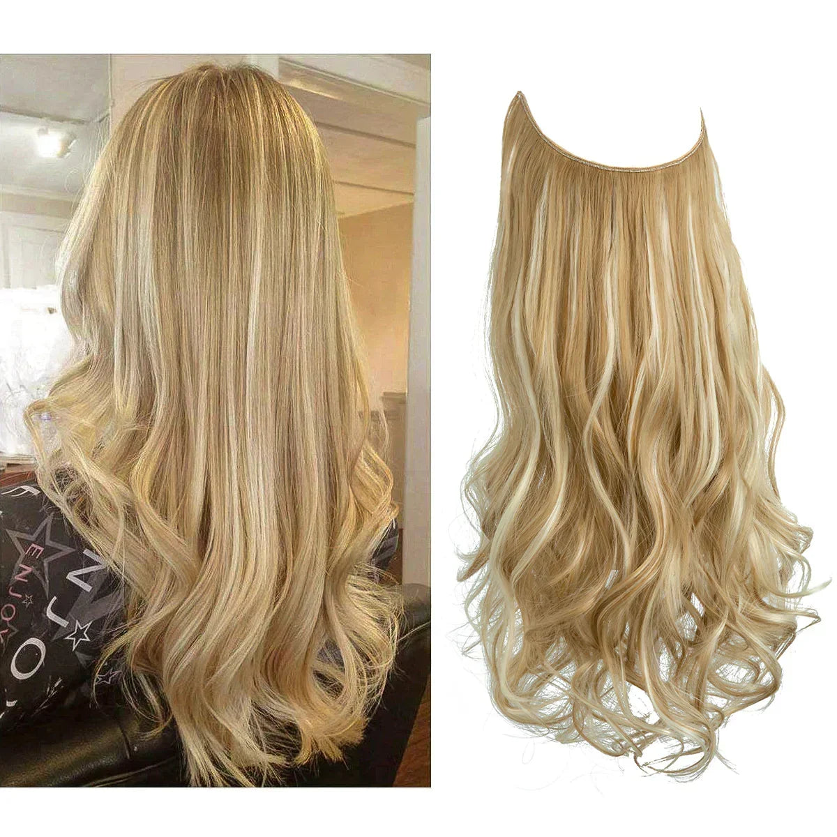 Clip-In Human Hair Extensions, 14-18 in Remy Hair, Natural Straight Seamless Blend for Added Volume and Length, Heat Styling Friendly | Lonoma