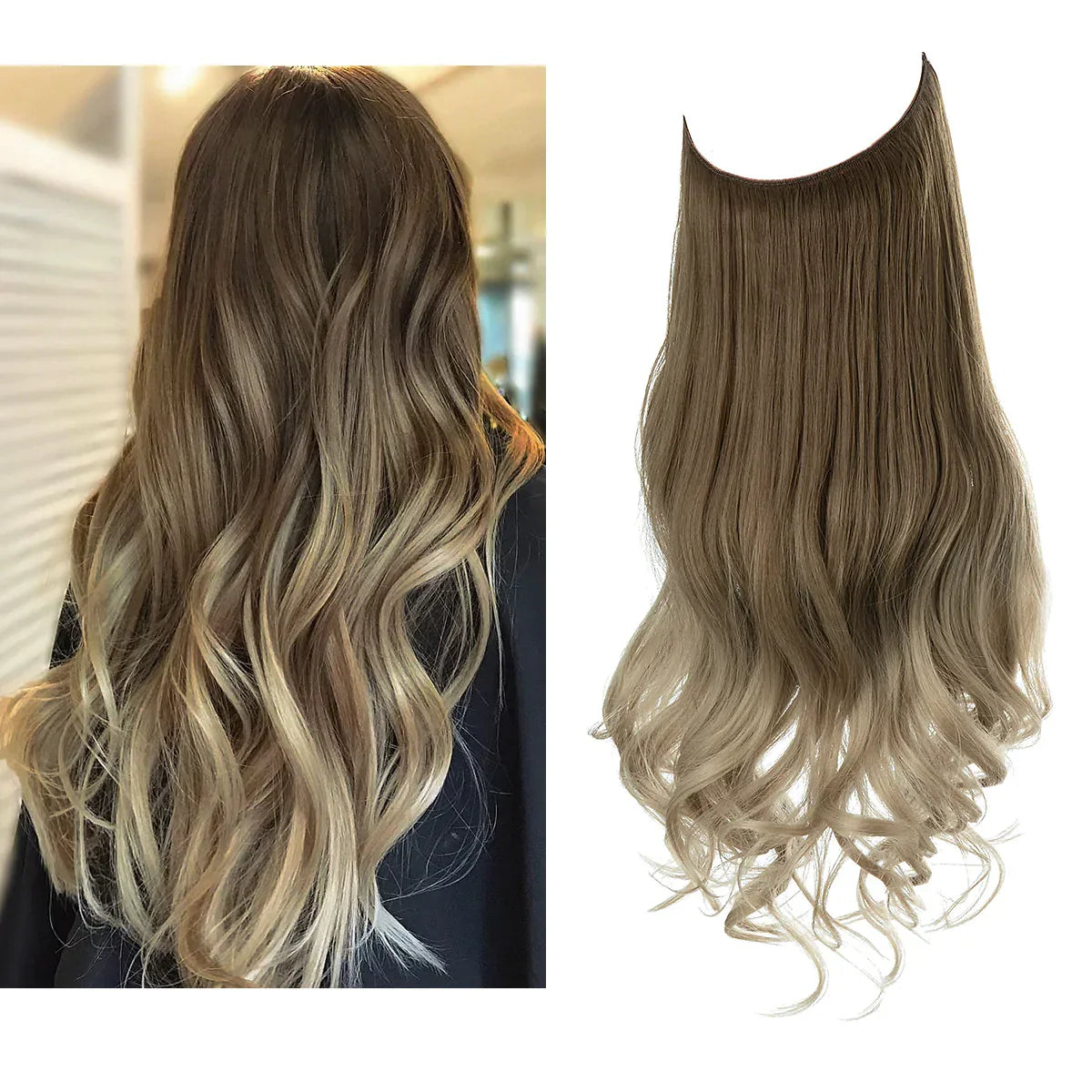 Women's Blonde Human Hair Extensions — Natural Wavy Volume for Effortless Length & Styling | Koossa