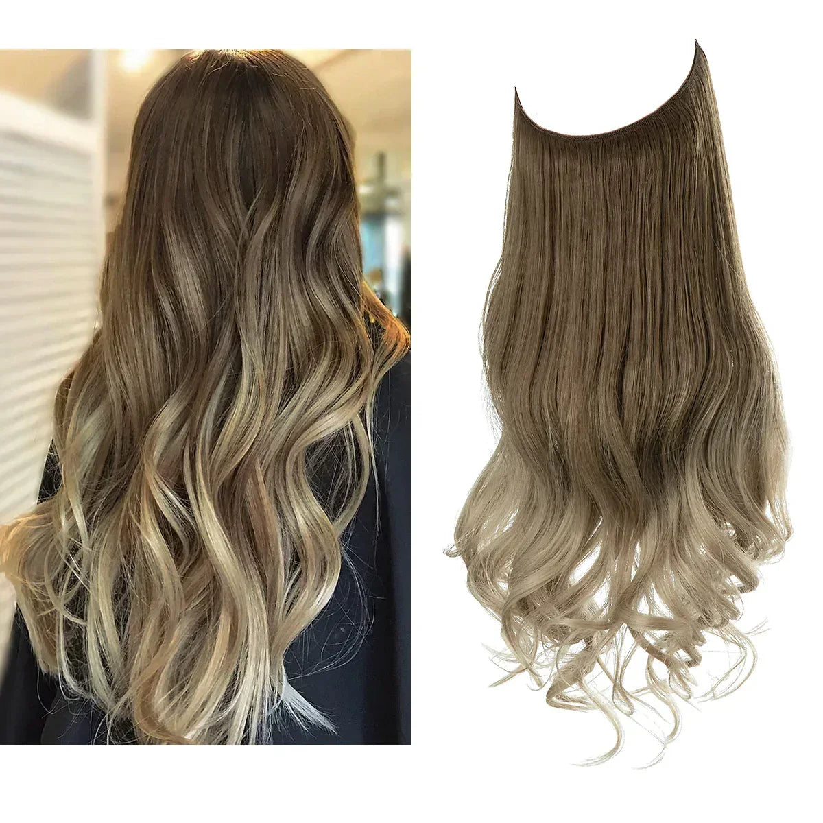 Clip-In Human Hair Extensions, 14-18 in Remy Hair, Natural Straight Seamless Blend for Added Volume and Length, Heat Styling Friendly | Lonoma