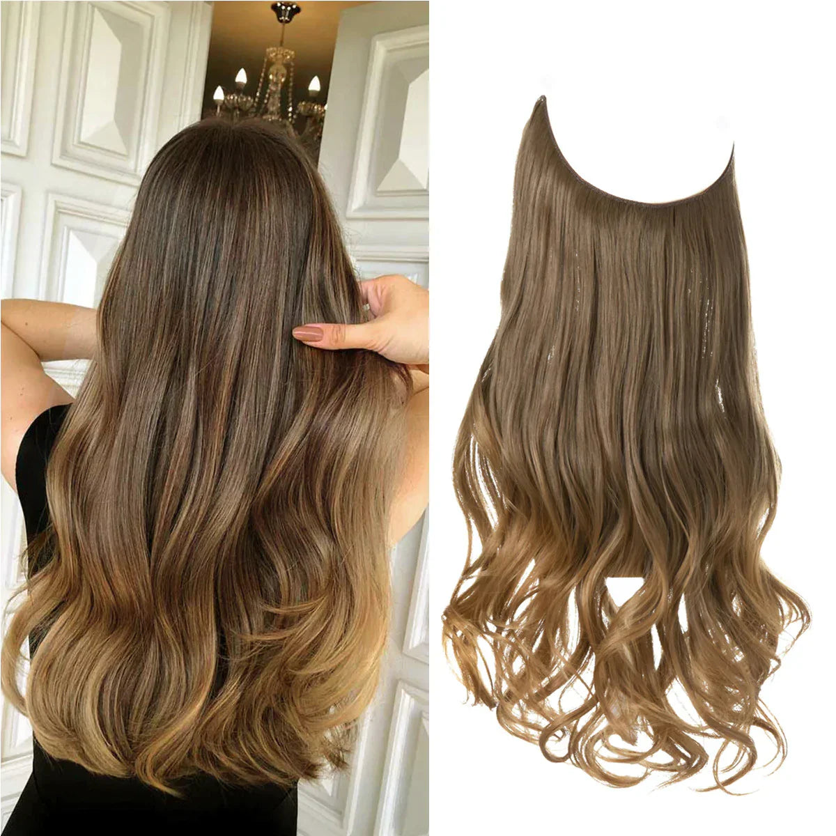 Women's Blonde Human Hair Extensions — Natural Wavy Volume for Effortless Length & Styling | Koossa