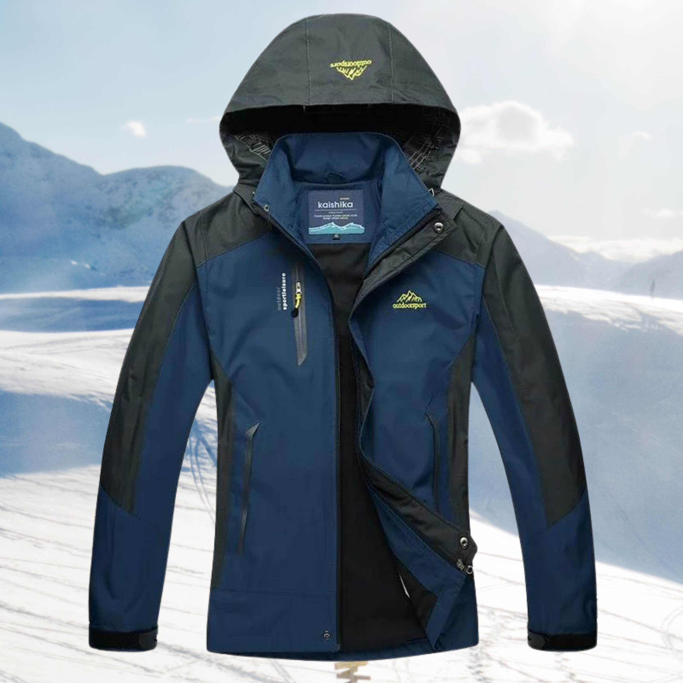 Women's Windproof Waterproof Outdoor Jacket — Breathable Hooded Raincoat for Hiking & Camping | Koossa