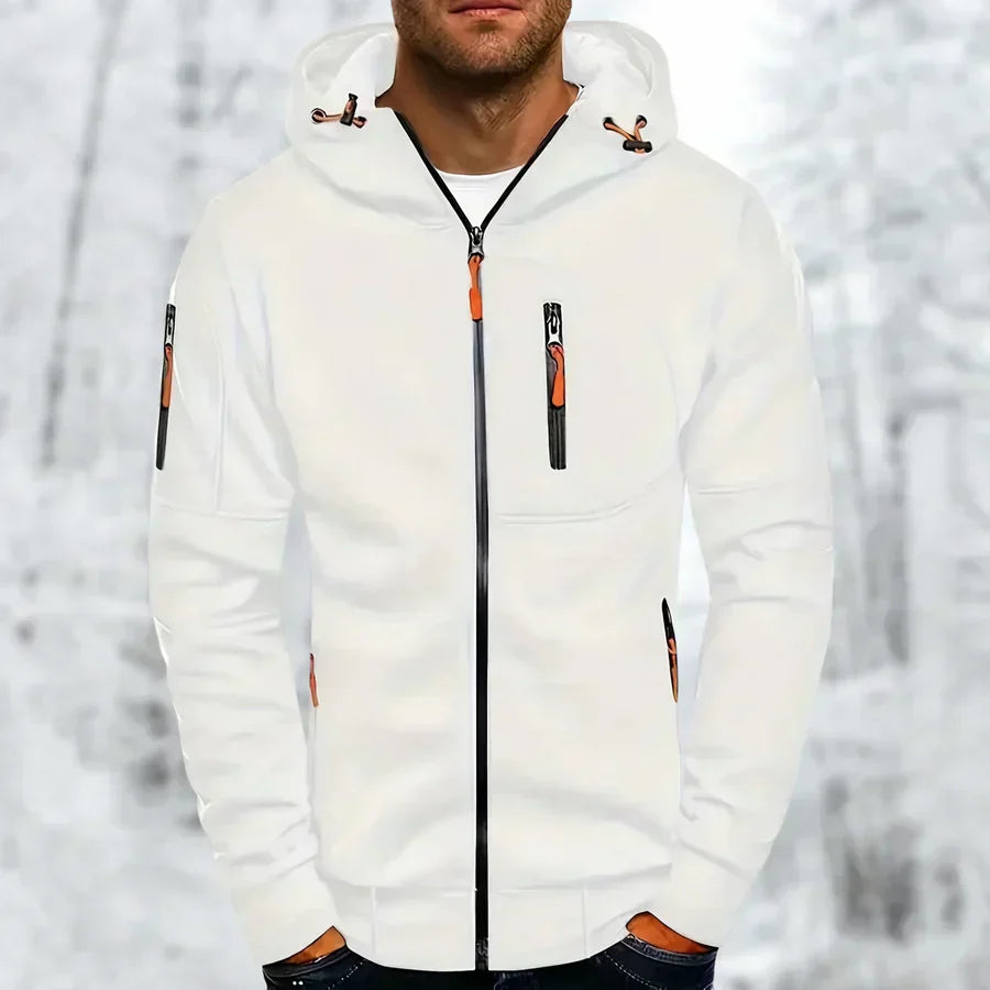 Men's Zip-Up Hooded Sweatshirt — Relaxed Fit Casual Jacket for Everyday Comfort & Layering | Koossa