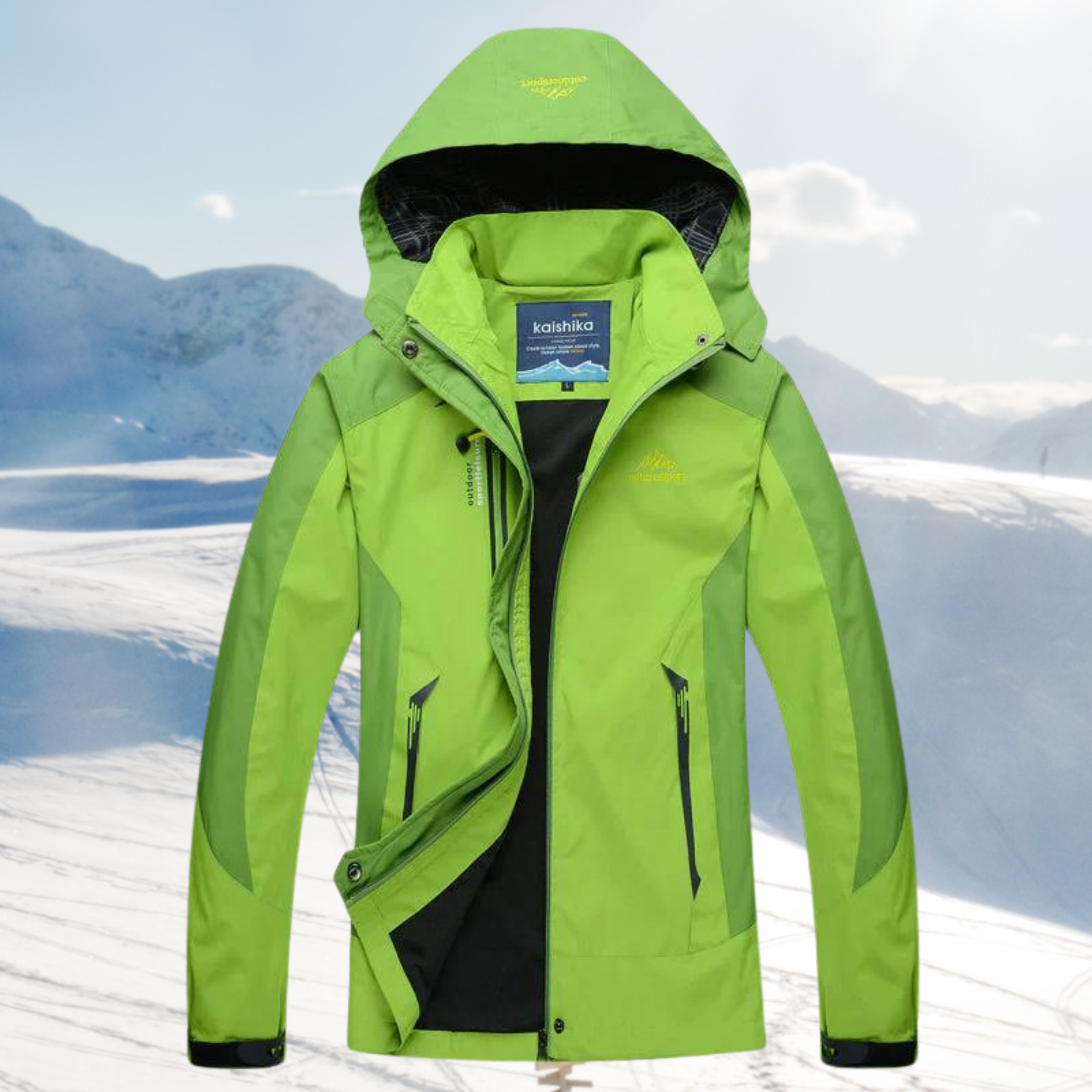Women's Windproof Waterproof Outdoor Jacket — Breathable Hooded Raincoat for Hiking & Camping | Koossa