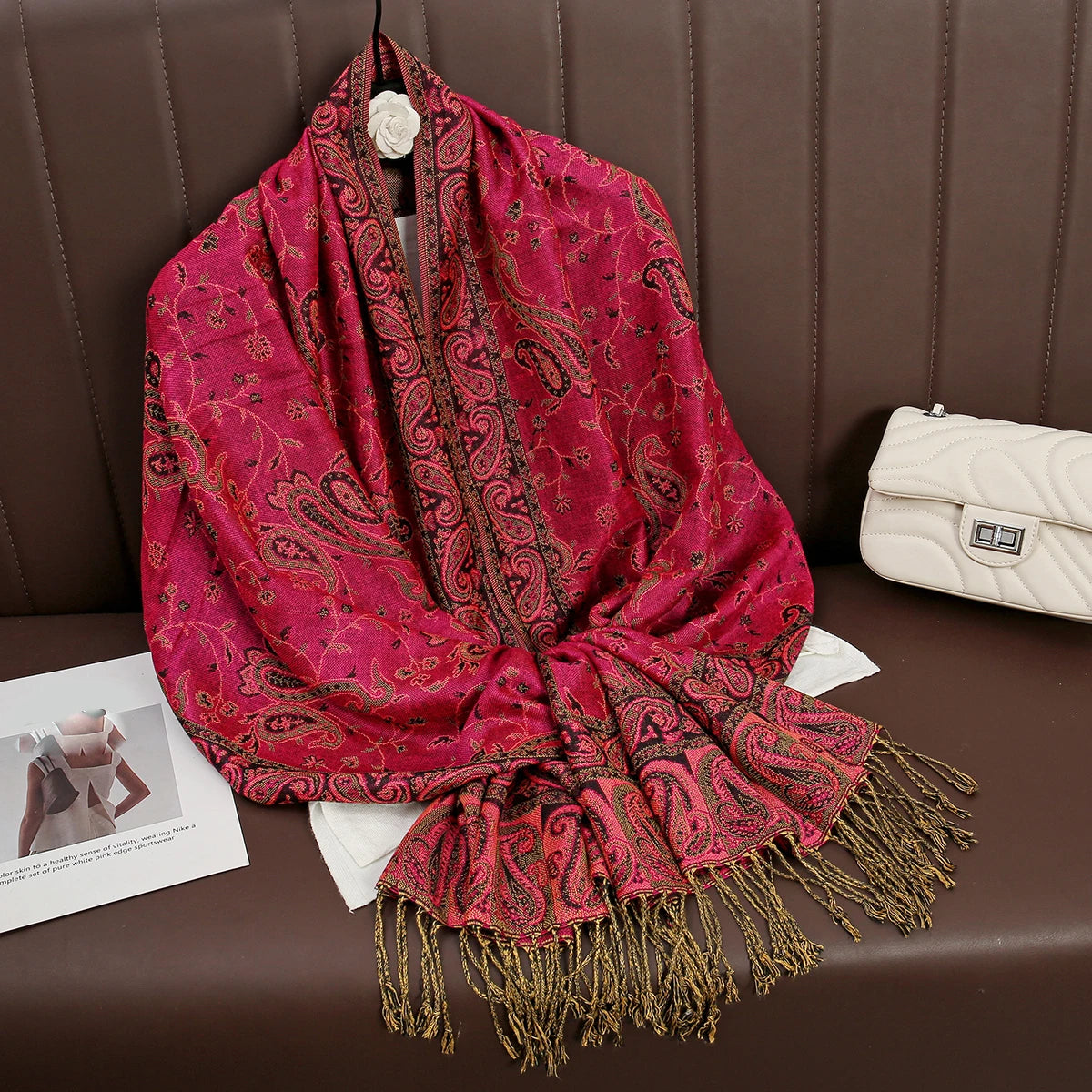 Soft Cotton Blend Wrap Scarf for Women – Lightweight Oversized Shawl for Fall & Winter – Solid Color Pashmina Accessory | Lonoma