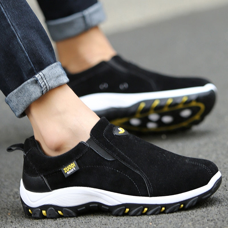Men's Outdoor Walking Shoes — Robust Slip-On Hiking Shoes for All-Terrain Adventures & City Travel | Koossa